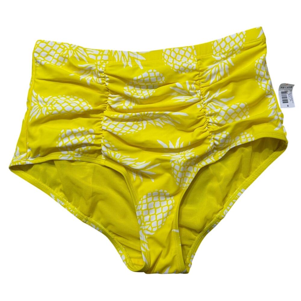 Torrid Women's Plus Size Graphic Pineapple High-Rise Bikini Bottom Size 0 M New